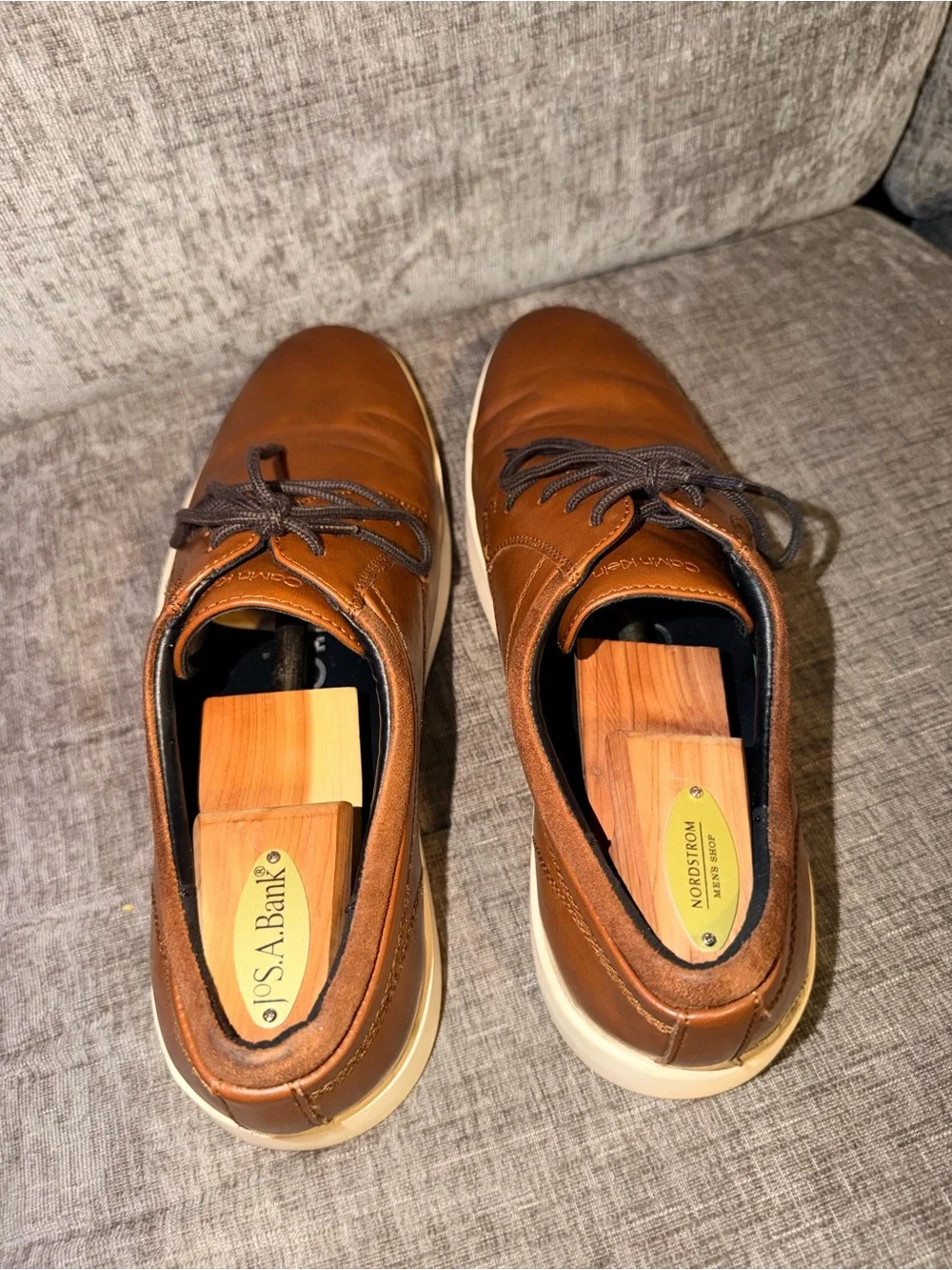 Calvin Klein CMESBEN-R Men’s Brown Casual Dress Shoes Size 10.5 Lace-Up